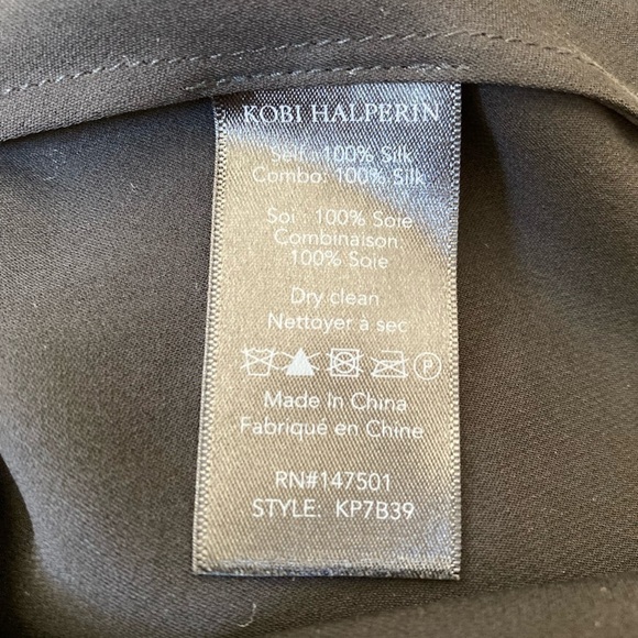 Kobi Halperin Shia Bell-Sleeve Silk Chiffon Blouse Black - Picture 9 of 10